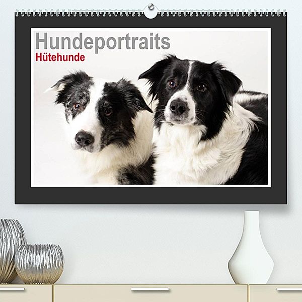 Hundeportraits - Hütehunde (Premium, hochwertiger DIN A2 Wandkalender 2023, Kunstdruck in Hochglanz), Jasmin Hahn