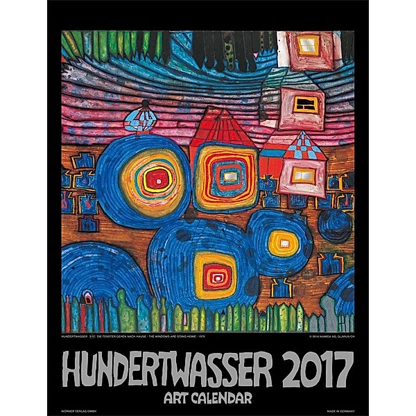 Hundertwasser Art Calendar 2017 (Format 44 x 34 cm), Friedensreich Hundertwasser