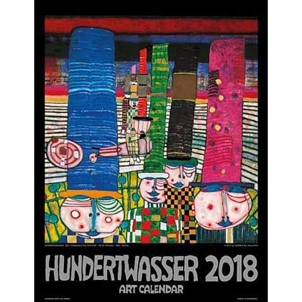 Hundertwasser Art Calendar 2018, Friedensreich Hundertwasser