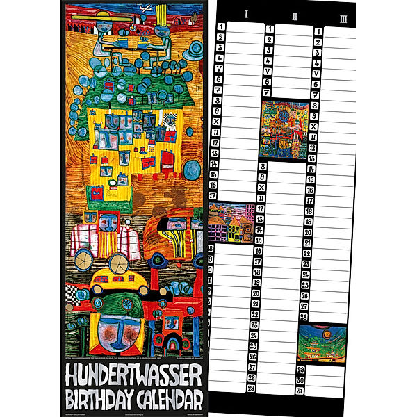 Hundertwasser Birthday Calendar, Friedensreich Hundertwasser