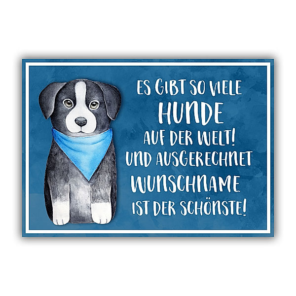 Hundeschild mit Namen, DIN A4 (Motiv: Der Schönste)