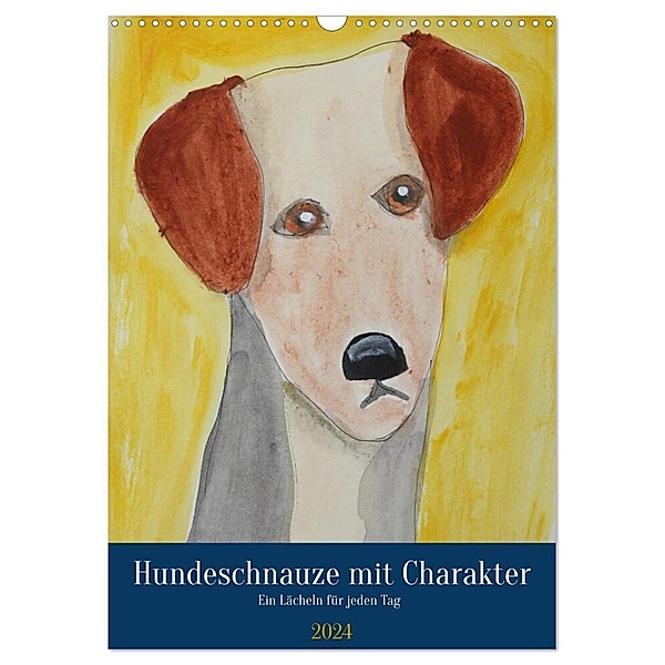 Hundeschnauze mit Charakter (Wandkalender 2024 DIN A3 hoch), CALVENDO Monatskalender, Ursula Kraemer