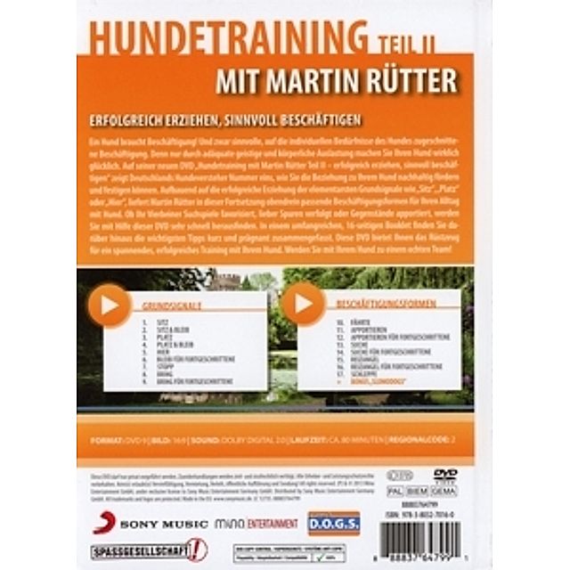 Hundetraining mit Martin Rütter - Teil 2 DVD | Weltbild.ch