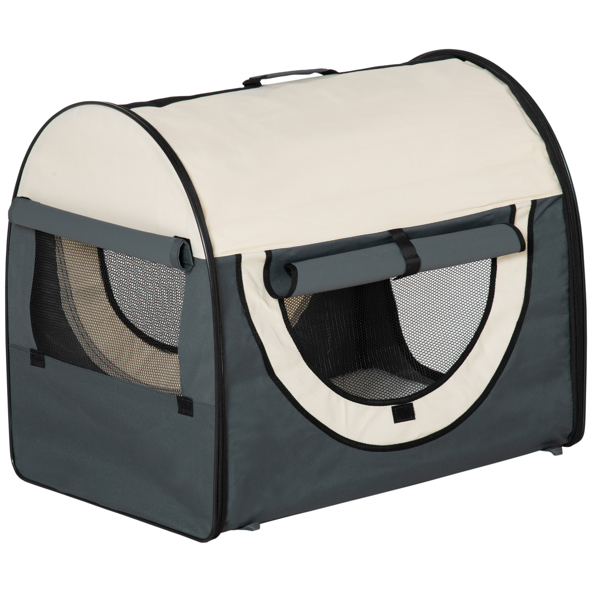 Hundetransportbox in Größe L Farbe: dunkelgrau, creme | Weltbild.de