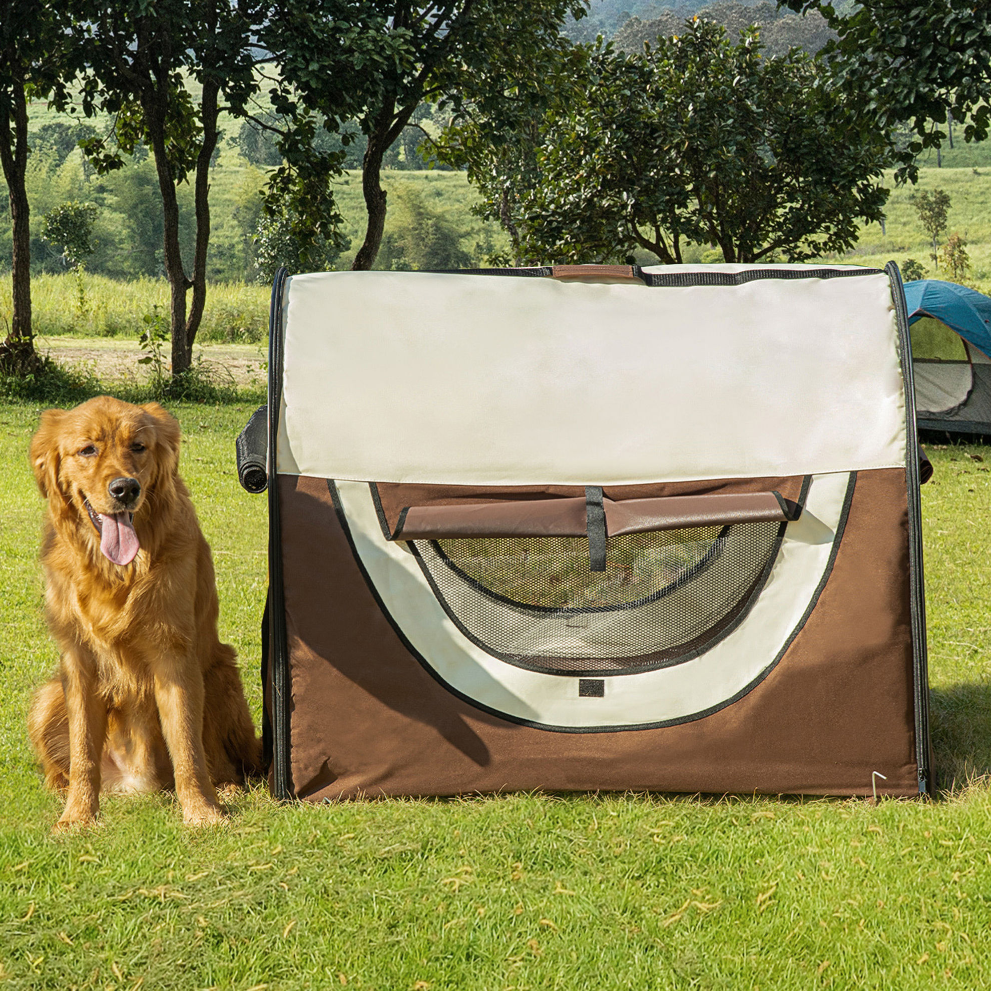 Hundetransportbox in Größe XXL Farbe: kaffeebraun, creme | Weltbild.de