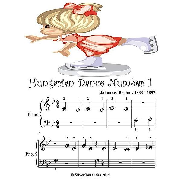 Hungarian Dance Number 1 - Beginner Tots Piano Sheet Music, Silver Tonalities