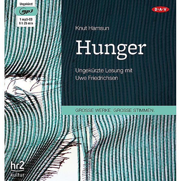 Hunger,1 Audio-CD, 1 MP3, Knut Hamsun