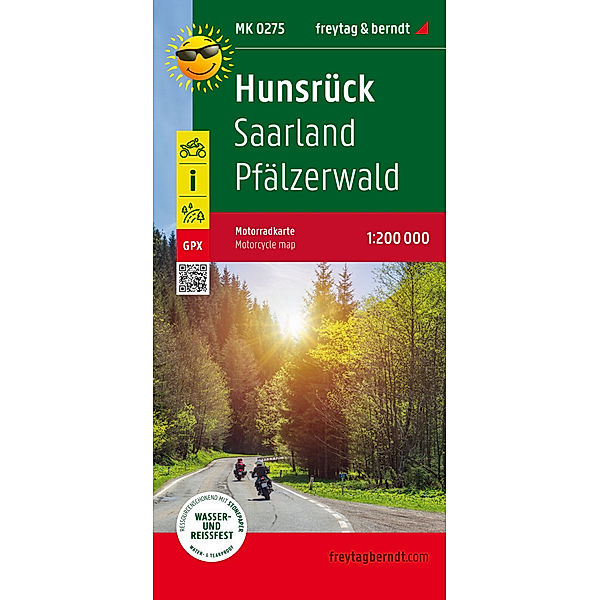 Hunsrück, Motorradkarte 1:200.000, freytag & berndt