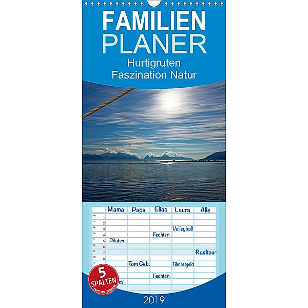 Hurtigruten - Faszination Natur - Familienplaner hoch (Wandkalender 2019 , 21 cm x 45 cm, hoch), Hanns-Peter Eisold
