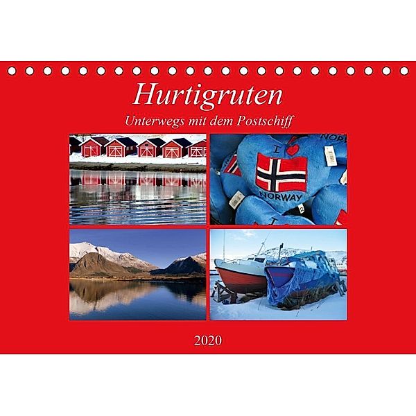 Hurtigruten - Unterwegs mit dem Postschiff (Tischkalender 2020 DIN A5 quer), Pia Thauwald
