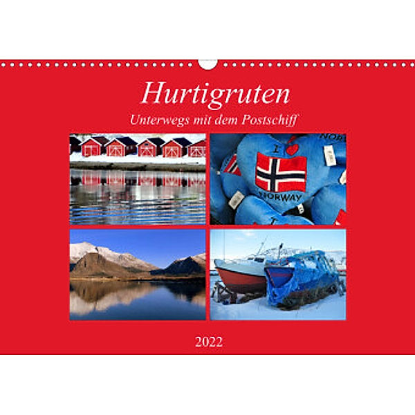 Hurtigruten - Unterwegs mit dem Postschiff (Wandkalender 2022 DIN A3 quer), Pia Thauwald