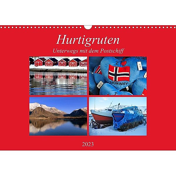 Hurtigruten - Unterwegs mit dem Postschiff (Wandkalender 2023 DIN A3 quer), Pia Thauwald
