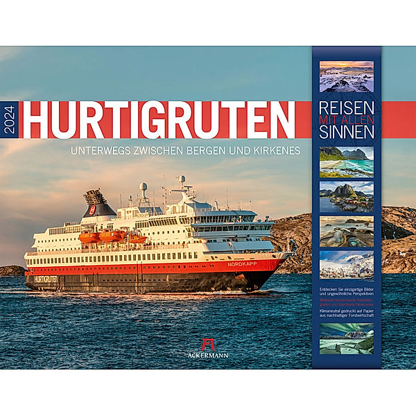 Hurtigruten - Unterwegs zwischen Bergen und Kirkenes Kalender 2024, Ackermann Kunstverlag