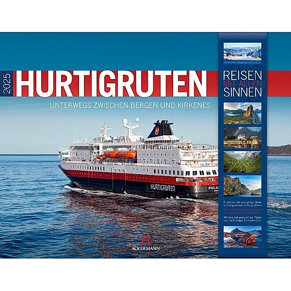 Hurtigruten - Unterwegs zwischen Bergen und Kirkenes Kalender 2025, Ackermann Kunstverlag