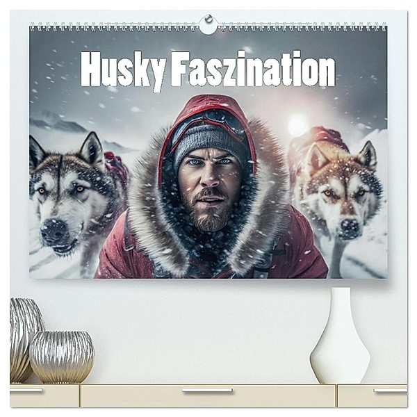 Husky Faszination (hochwertiger Premium Wandkalender 2024 DIN A2 quer), Kunstdruck in Hochglanz, Liselotte Brunner-Klaus