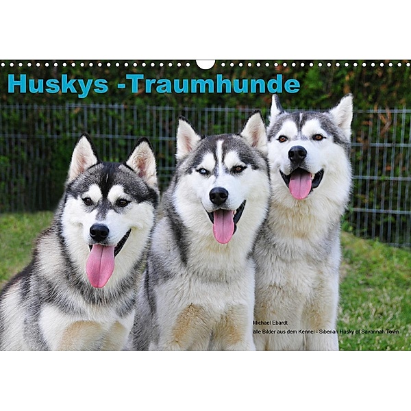 Huskys - Traumhunde (Wandkalender 2021 DIN A3 quer), Michael Ebardt