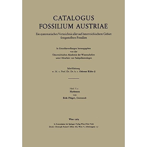 Hydrozoa / Catalogus Fossilium Austriae Bd.4b, Erik Flügel
