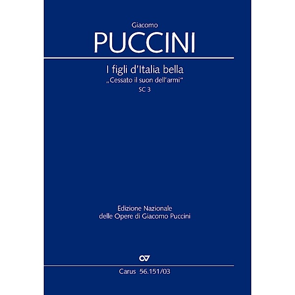 I figli d'Italia bella (Klavierauszug), Giacomo Puccini