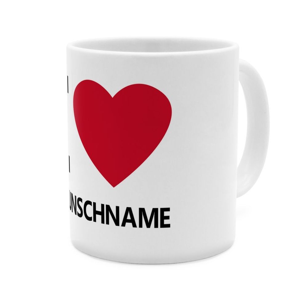 I Love ... - Personalisierter Kaffeebecher Farbe: Weiß online kaufen -  Orbisana