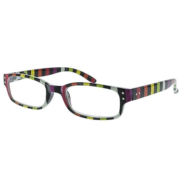 I NEED YOU Lesebrille CHAOT, schwarz-buntgestreift, 2.00 dpt.