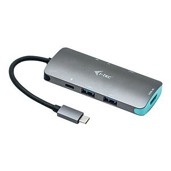 I-TEC USB C Metal Nano Docking Station 1xHDMI 4K 1xSD Kartenleser 1xmicroSD Kartenleser 3xUSB 3.0 Port 1xUSB-C PD kompatible mit TB3