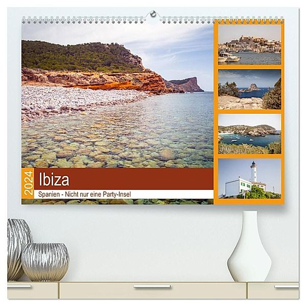 Ibiza - Spanien (hochwertiger Premium Wandkalender 2024 DIN A2 quer), Kunstdruck in Hochglanz, Calvendo