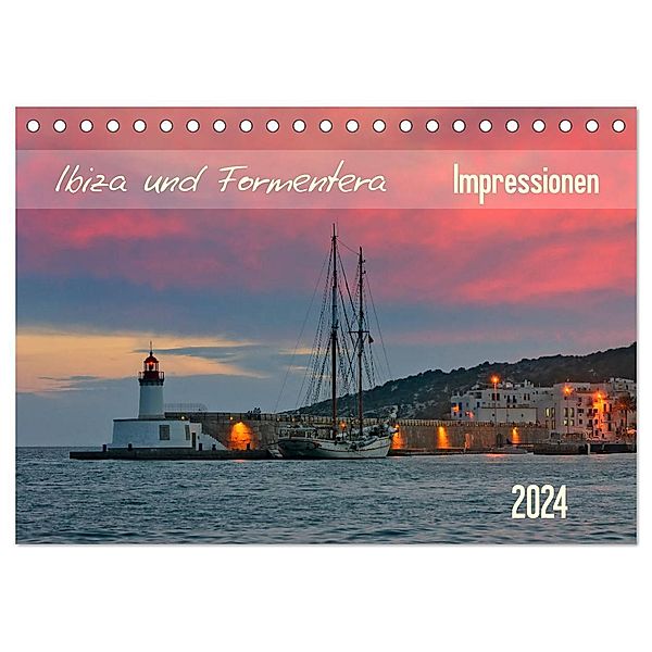 Ibiza und Formentera Impressionen (Tischkalender 2024 DIN A5 quer), CALVENDO Monatskalender, Klaus Kolfenbach