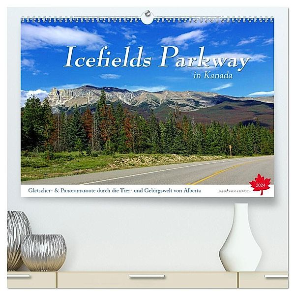 Icefields Parkway in Kanada (hochwertiger Premium Wandkalender 2024 DIN A2 quer), Kunstdruck in Hochglanz, Jana Thiem-Eberitsch