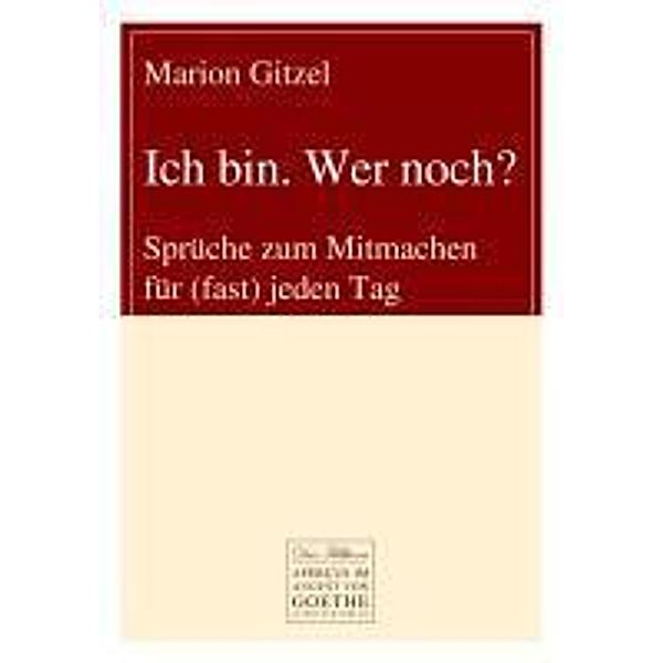 Ich bin. Wer noch?, Marion Gitzel