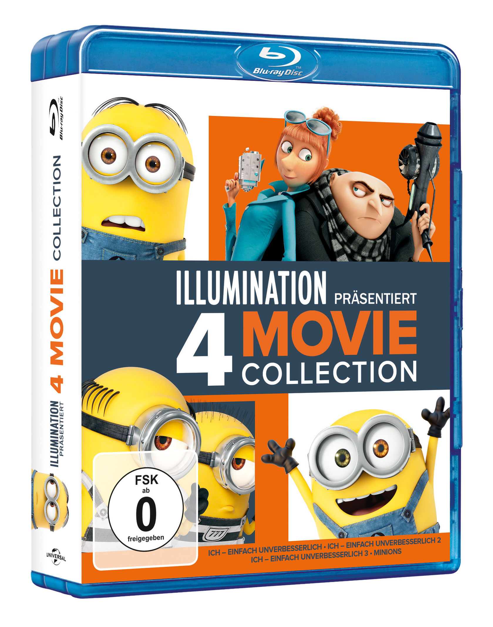 Ich - Einfach unverbesserlich 1-3 + Minions Blu-ray