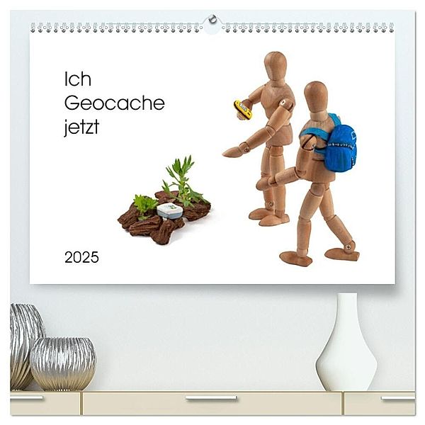 Ich Geocache jetzt (hochwertiger Premium Wandkalender 2025 DIN A2 quer), Kunstdruck in Hochglanz, Calvendo, Kerstin Waurick