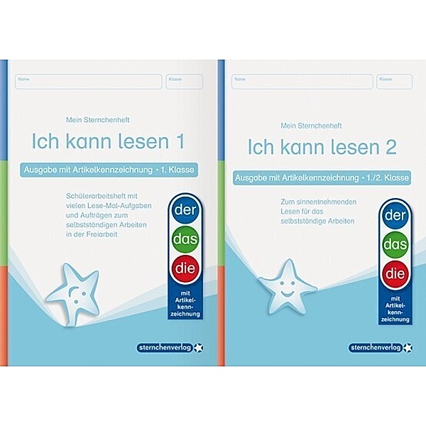 Ich kann lesen 1 und 2 - Ausgabe mit Artikelkennzeichnung (DaZ) für die 1. und 2. Klasse, sternchenverlag GmbH, Katrin Langhans