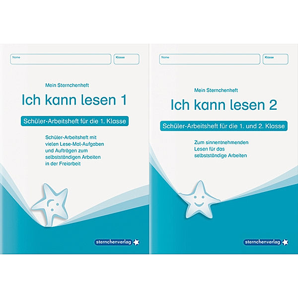 Ich kann lesen 1 und 2, Hefte für die 1. und 2. Klasse, 2 Tle., sternchenverlag GmbH, Katrin Langhans