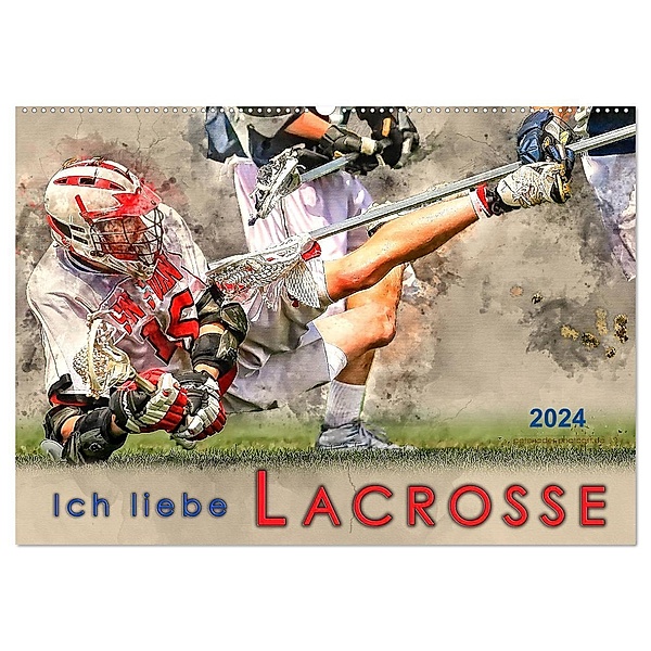 Ich liebe Lacrosse (Wandkalender 2024 DIN A2 quer), CALVENDO Monatskalender, Peter Roder