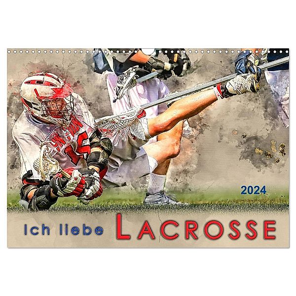 Ich liebe Lacrosse (Wandkalender 2024 DIN A3 quer), CALVENDO Monatskalender, Peter Roder