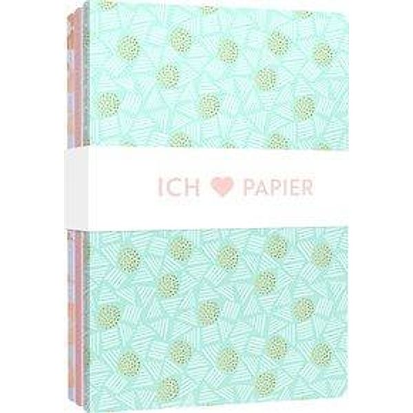 Ich liebe Papier - 3 Notizhefte DIN A5