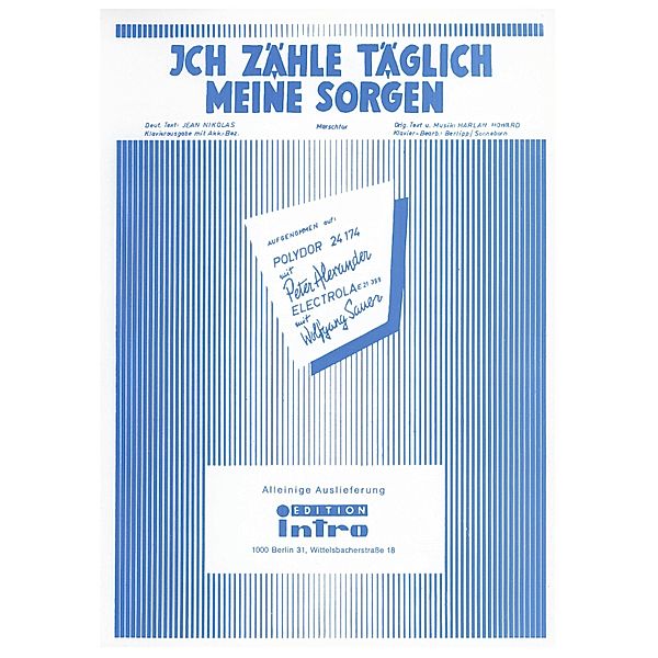 Ich zähle täglich meine Sorgen, Jean Nikolas, Harlan Howard