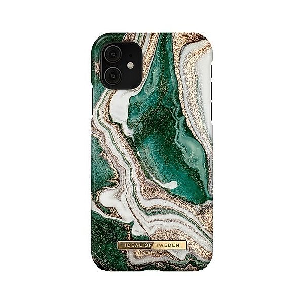 IDEAL OF SWEDEN iPhone 11/XR Fashion Case Golden Jade Marble