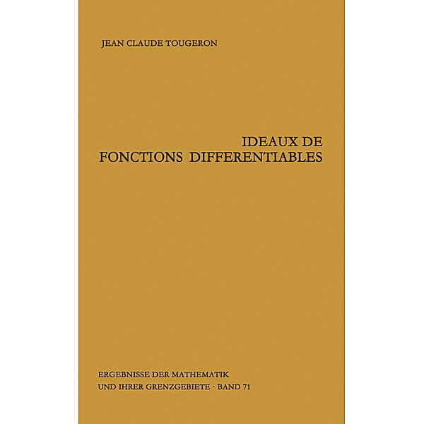 Ideaux de fonctions différentiables, Jean-Claude Tougeron