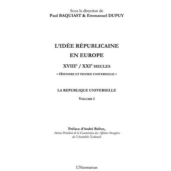 Idee republicaine en europe auxviiie /x / Hors-collection, Dupuy