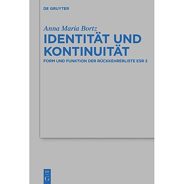 Identität und Kontinuität, Anna Maria Bortz