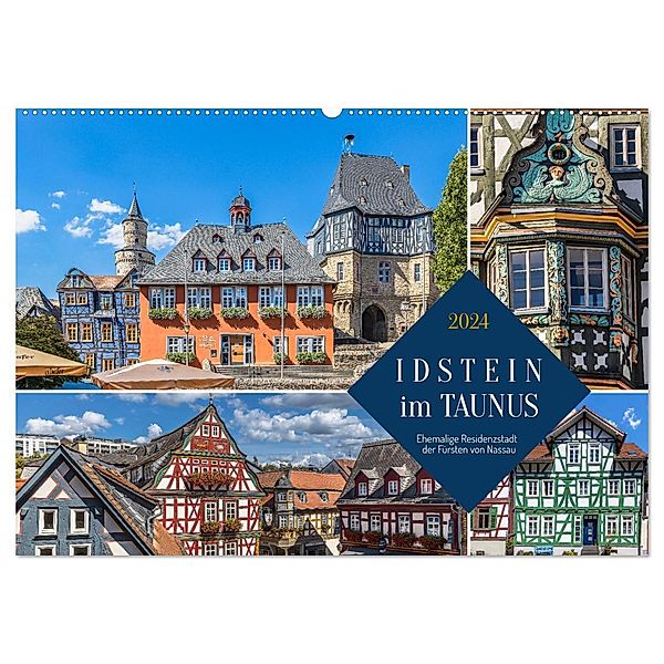 Idstein im Taunus - Ehemalige Residenzstadt der Fürsten von Nassau (Wandkalender 2024 DIN A2 quer), CALVENDO Monatskalender, Dieter Meyer
