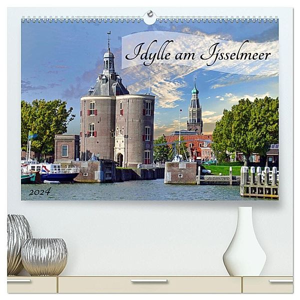 Idylle am Ijsselmeer (hochwertiger Premium Wandkalender 2024 DIN A2 quer), Kunstdruck in Hochglanz, Claudia Kleemann