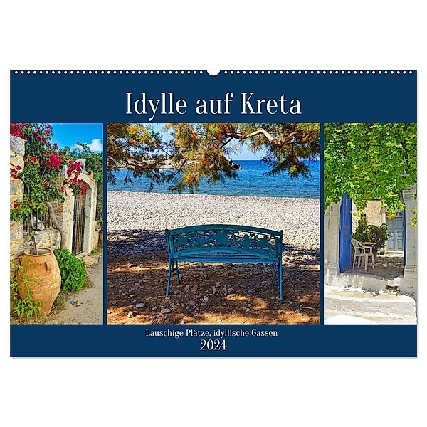 Idylle auf Kreta (Wandkalender 2024 DIN A2 quer), CALVENDO Monatskalender, Claudia Kleemann