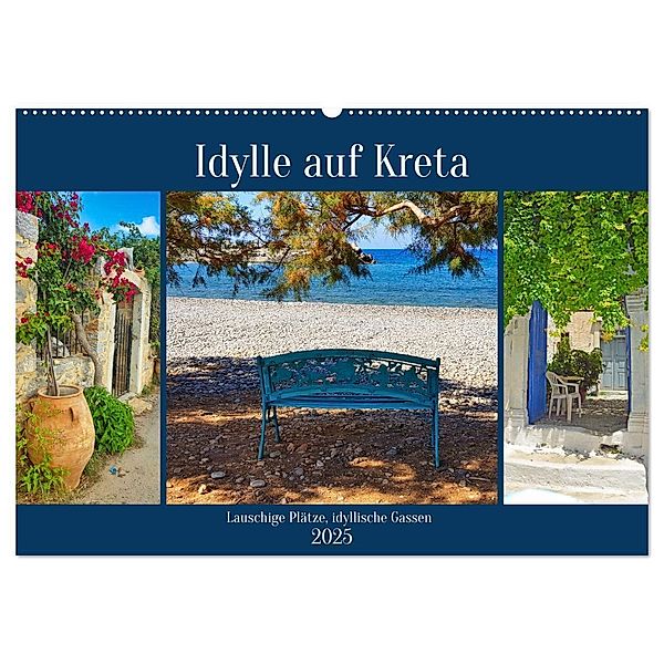 Idylle auf Kreta (Wandkalender 2025 DIN A2 quer), CALVENDO Monatskalender, Calvendo, Claudia Kleemann