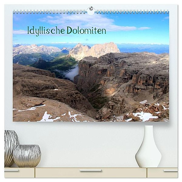 Idyllische Dolomiten (hochwertiger Premium Wandkalender 2025 DIN A2 quer), Kunstdruck in Hochglanz, Calvendo, Gerhard Albicker