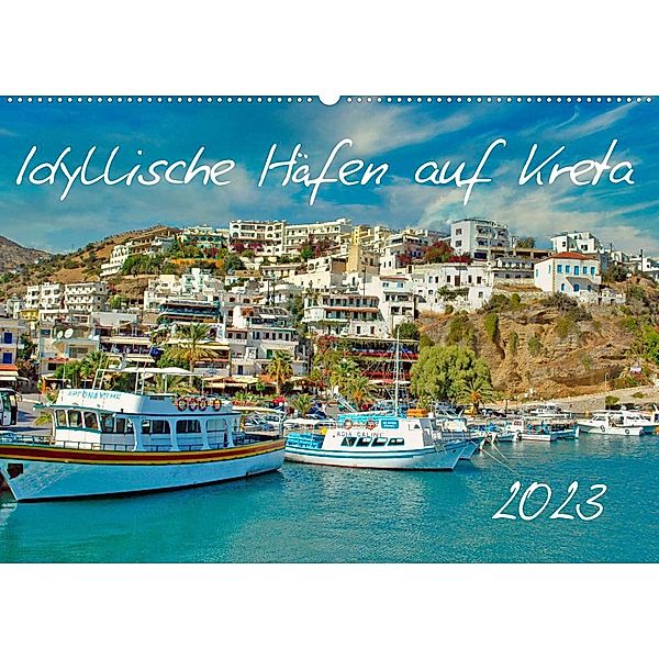 Idyllische Häfen auf Kreta (Wandkalender 2023 DIN A2 quer), Claudia Kleemann