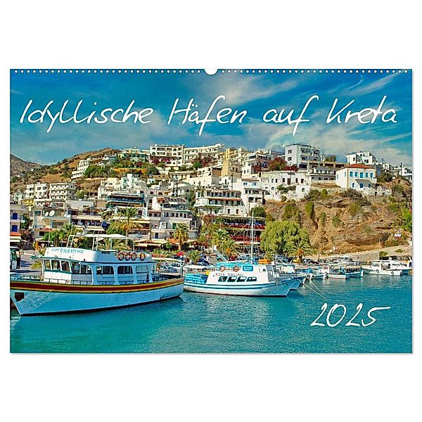 Idyllische Häfen auf Kreta (Wandkalender 2025 DIN A2 quer), CALVENDO Monatskalender, Calvendo, Claudia Kleemann