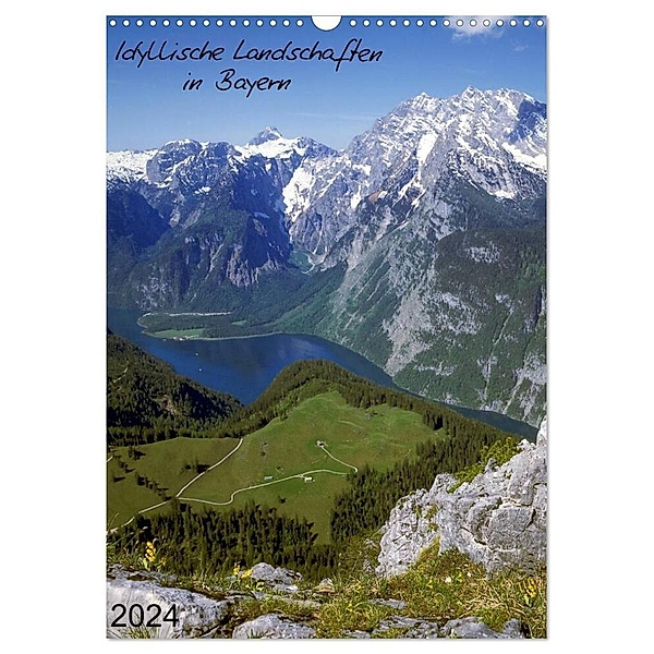 Idyllische Landschaften in Bayern (Wandkalender 2024 DIN A3 hoch), CALVENDO Monatskalender, Calvendo