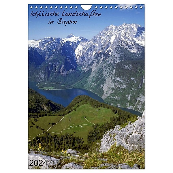 Idyllische Landschaften in Bayern (Wandkalender 2024 DIN A4 hoch), CALVENDO Monatskalender, Calvendo